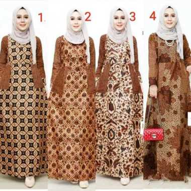 Jual Clandestine Id Batik Parang Kombinasi Long Dress Gamis Wanita Online April 2021 Blibli
