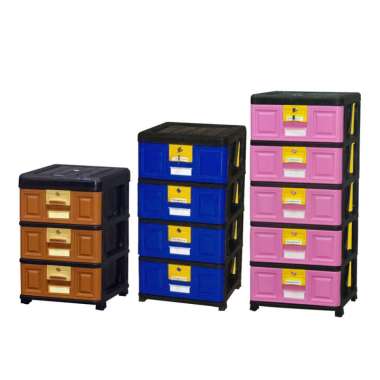 Lemari Plastik Napolly STB Susun Terbaru Murah Pakaian STB 500 BIRU