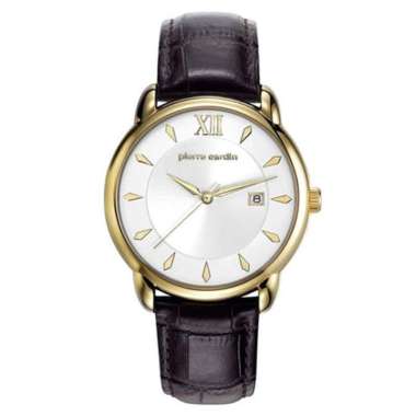 Pierre Cardin PC901721F03 La Benauge Homme Jam Tangan Pria Leather Strap Gold