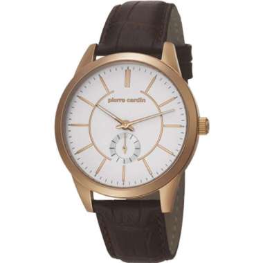 Pierre Cardin PC106571F04 Troca Jam Tangan Pria Leather Strap Rosegold