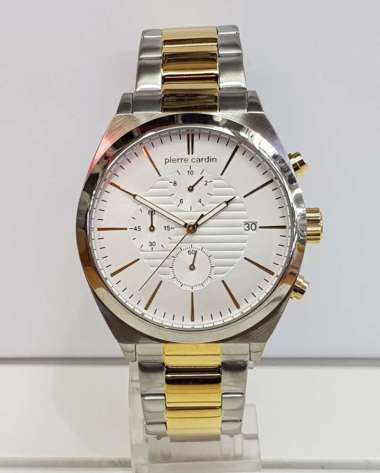 Pierre Cardin PC106701F Cambronne Jam Tangan Pria Stainless Steel Silver Gold