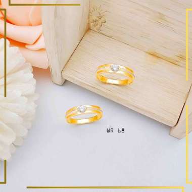 CINCIN LAMARAN EMAS ASLI KADAR 375% KADAR 8K CINCIN EMAS KAWIN COUPLE SIMPEL CANTIK WR 68 18