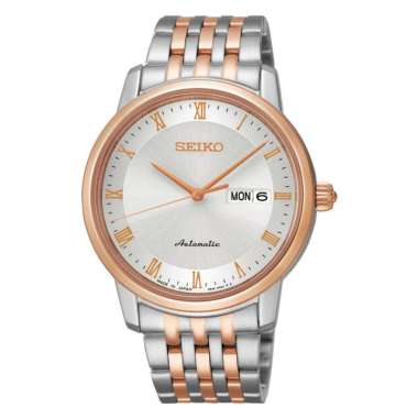 SEIKO Presage SRP-696J1 Automatic JDM Original Garansi Resmi Jam Tangan Pria Silver Rosegold