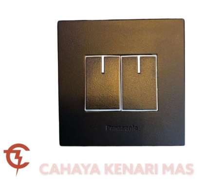 Saklar Double Panasonic Style Hitam