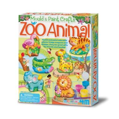 4M Mould & Paint Zoo Animals 4753 mainan mencetak dan mewarnai mainan melukis