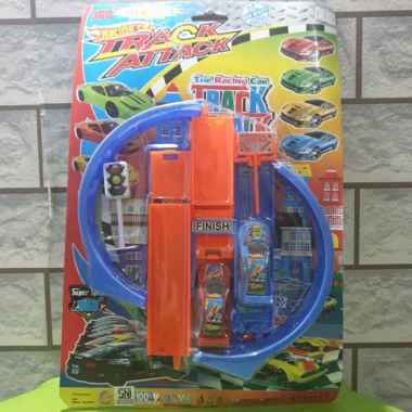 mainan track mobil trek roller coaster track racing mini