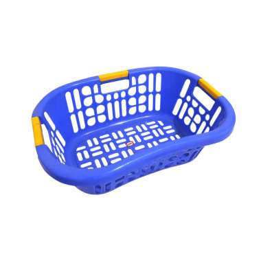 (Gosend/Grab) Keranjang Pakaian Oval Sunshine Shinpo SIP 225 Laundry Basket Plastik Biru