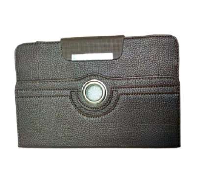 LEATHER CASE FLIPCOVER ROTARY 360 DEGREE [7 INCH] Cokelat