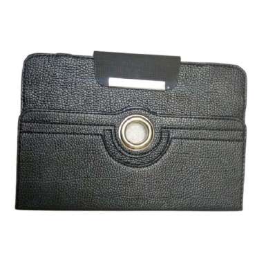 LEATHER CASE FLIPCOVER ROTARY 360 DEGREE [7 INCH] Hitam