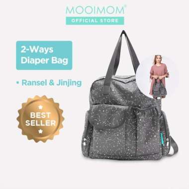 Diaper Bag Mooimom 2 Ways Tas Bayi Tas Ransel - READY MANADO