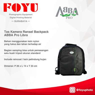 Tas Kamera Ransel Backpack ABBA Pro Libra Hitam