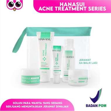 HANASUI ACNE TREATMENT SERIES / PAKET PERAWATAN WAJAH ANTI ACNE POWER ESSENCE