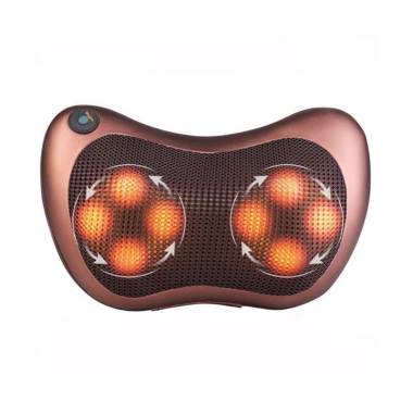 CHM-8028 Car & Home Massage Pillow Bantal Pijat Elektrik Otomatis Coklat