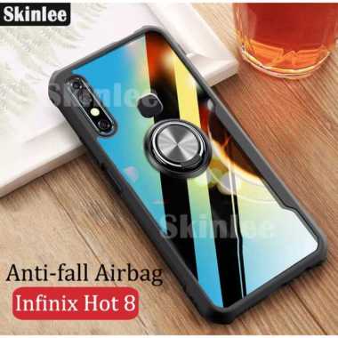 CASE INFINIX HOT 8 CLEAR RING COVER CASING SILIKON HANDPHONE - HITAM Infinix Hot 8 X-650B