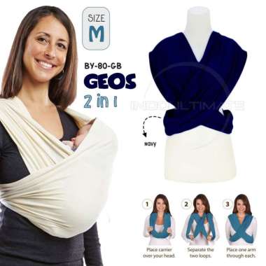 BABY LEON [COD] 2in1 Gendongan Bayi Kaos Geos Bayi 2in1 BY-80-GB [S,M,L,XL] Gendongan Samping Bayi G