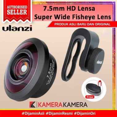 KameraKamera 7.5mm HD Lensa Super Wide Fisheye Lens for Smartphone Phone HP hitamhitam
