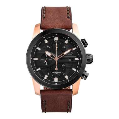 Alexandre Christie AC 6562 MC LBRBA Chronograph Men Black Dial Brown Leather Strap [Machtwatch] Cokl