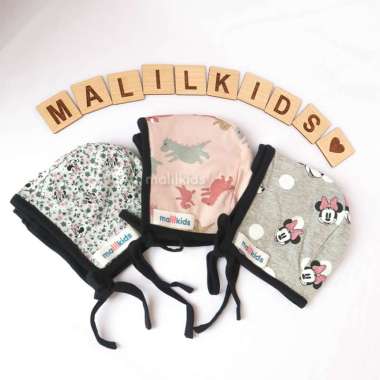 Malilkids Topi Bayi Reversible Baby Bonnet Hat : Motif Girl S