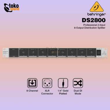 Behringer DS2800 DS 2800 - 2 In 8 Out Distribution Audio Splitter