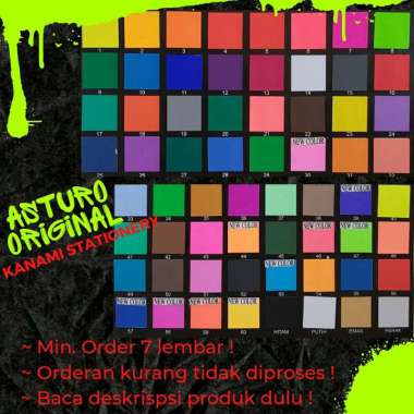 | Kanami |Kertas Karton Asturo Original 40x60cm Cardboard Paper.