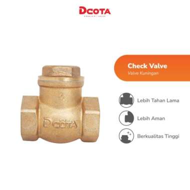 Dcota Brass Valve Kuningan Check Valve 1/2"