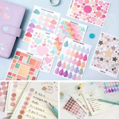 Stiker Jurnal Stiker Decorative Sticker Scrapbook Sticker Circular