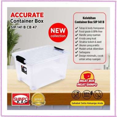 Container Box Plastik Transparan Accurate CB-47 SIP-141B Shinpo