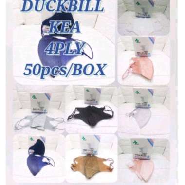 MASKER DEWASA DUCKBILL KEA 4PLY 50PCS Putih