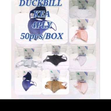 MASKER DEWASA DUCKBILL KEA 4PLY 50PCS Hitam
