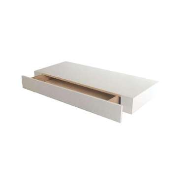 Rak Kayu Ambalan Dinding Laci Kamar 40x20cm Putih