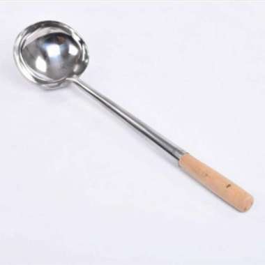 Irus Stainless Gagang Kayu Panjang 53cm / Irus Tebal / Irus Jumbo