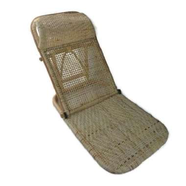 Kursi lipat pantai rotan / kursi malas / kursi santai / lounger kolam