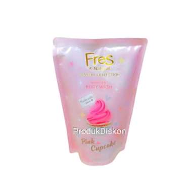 FRES & NATURAL Body Wash Refill 400 ML Pink Cupcake - Sabun Cair