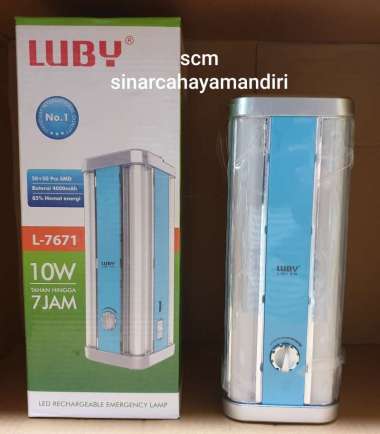 Lampu emergency luby 10 watt 4 sisi PUTIH