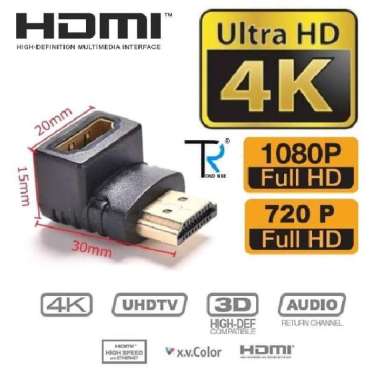 Konektor Plug Hdmi Male To Female Type L