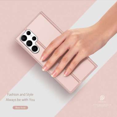 Original Dux Ducis Flip Case Samsung S23 Plus Ultra S23 Ultra RoseGold