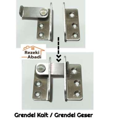 Grendel Kait Pintu Geser - Cantolan Slot Pintu Jendela Stainless - Overpall -