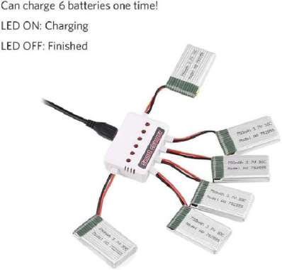 Charger Baterry Baterai Batre Drone Smart Charger 6 in Soket Losi