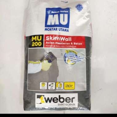 MU 200 MU200 Skimwall Semen Acian Hebel Bata Ringan Batako 20 kg 20kg