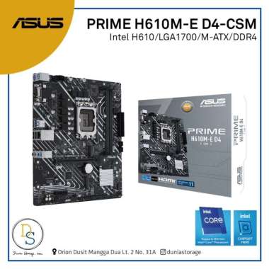 ASUS PRIME H610M-E D4-CSM Intel H610 LGA 1700 Micro ATX Motherboard