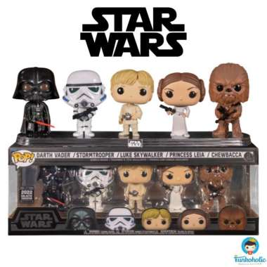 Funko POP! Star Wars Darth Vader, Stormtrooper, Luke, Leia, Chewbacca