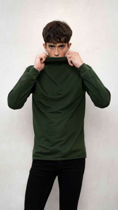 Turtle Neck pria lengan panjang kaos kerah tinggi slim fit houseofcuff ALLSIZEFIT TO L