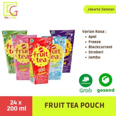 FRUIT TEA POUCH 200ML/ KUSUS PENGIRIMAN INSTAN DAN SAMEDAY 1DUS 24PCS jambu