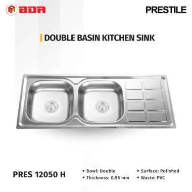 Bak Cuci Piring Stainless Kitchen Sink 12050H Insert Multicolor