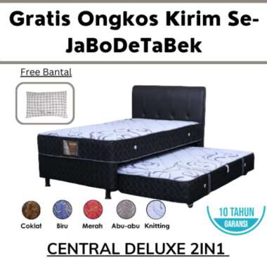Kasur Central Springbed 2 in 1 Deluxe / Kasur Sorong - Central Spring bed Fullset Calista 90x200 + 1 Bantal