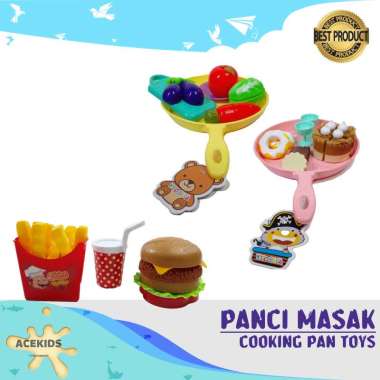 Mainan Masak-masakan Teflon Set Alat Dapur Lucu Murah Original - YK Teflon Mie YK25