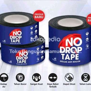 No Drop Tape Isolasi Tambal Seng Anti Bocor Ready Bandung Butyl 5cm x 5meter