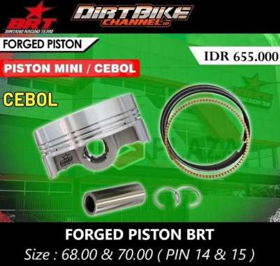 PISTON BRT CEBOL MINI 68 70 mm PIN 14 15 70 PIN 15