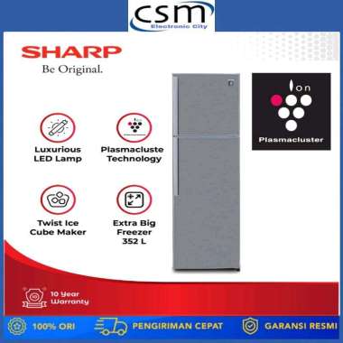 Sharp Kulkas 2 Pintu SJ-450GP-SD / SJ450GPSD / SJ450GP GARANSI RESMI