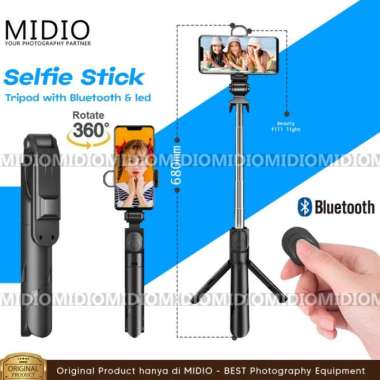 MIDIO TONGSIS 4 IN1 SELFIE TRIPOD PLUS LIGHT LED WITH REMOTE BLUETOOTH